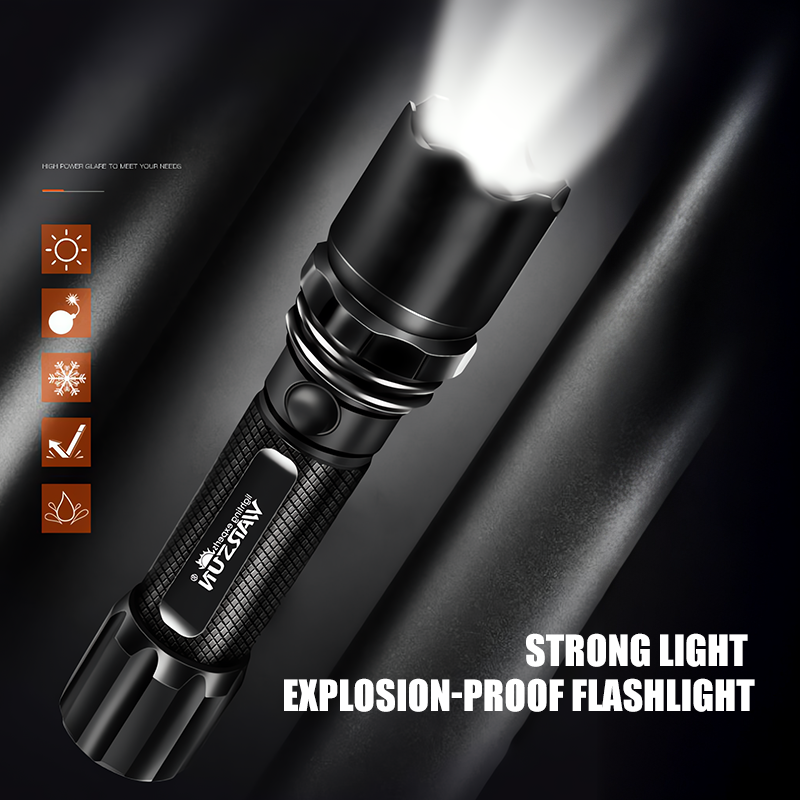 WARSUN BL-8 400Lm Long Distance Powerful Tactical Waterproof IP65 Explosion-proof Hunting LED Rechargeable Torch Flashlight