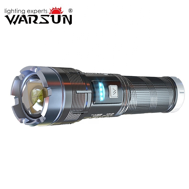 Warsun DM126 Multifunctional 1000 lumens Aluminium alloy Outdoor Torch Sports Zoom IPX5 Rechargeable Tactical Led Flashlight