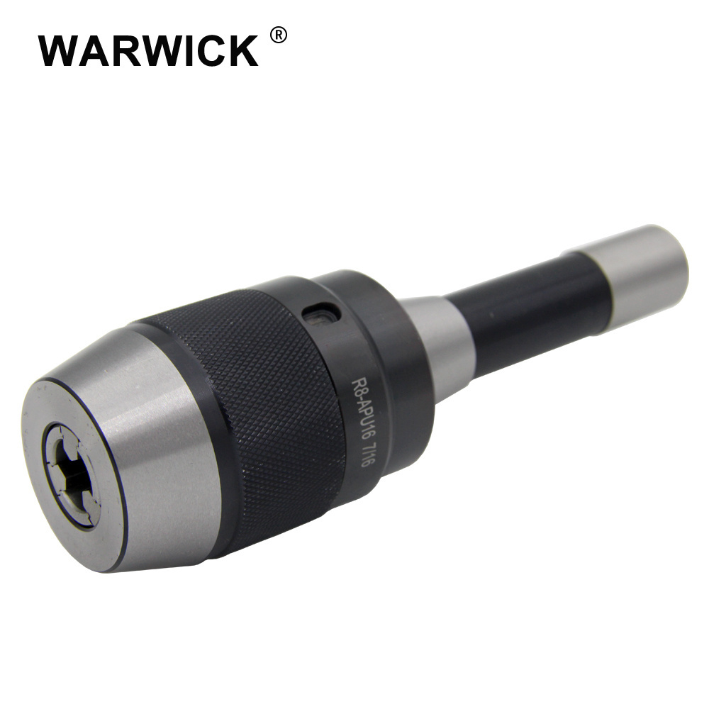 Integrated Taper Keyless R8 drill chuck