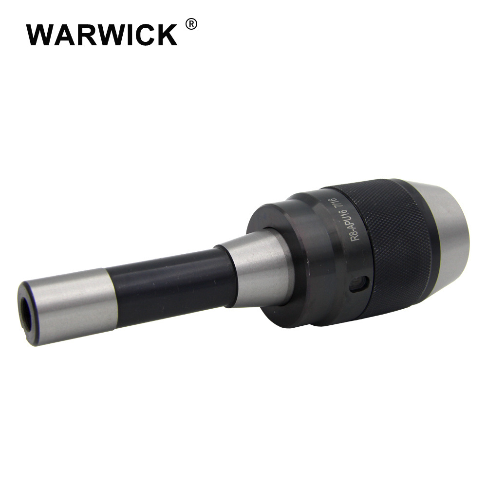 Integrated Taper Keyless R8 drill chuck