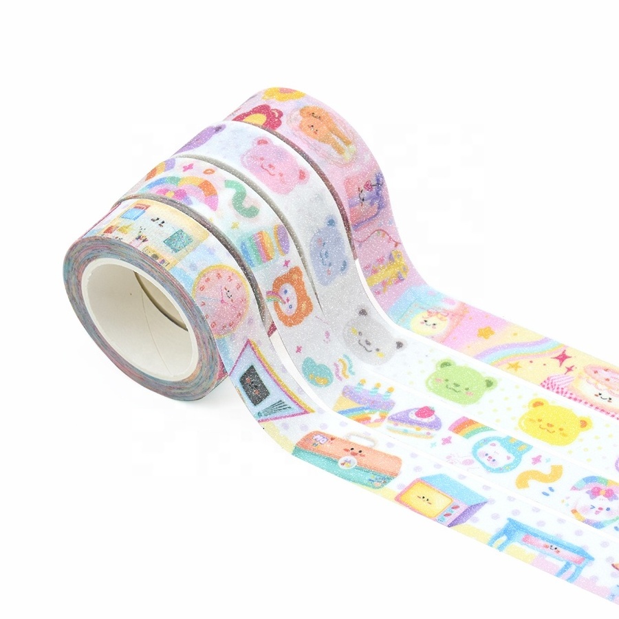 Custom printing washi Masking Paper silver gold foil Tape for decoration