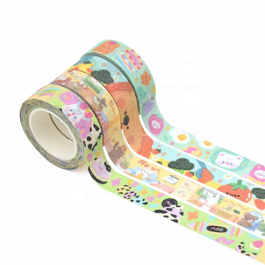 Custom printing washi Masking Paper silver gold foil Tape for decoration