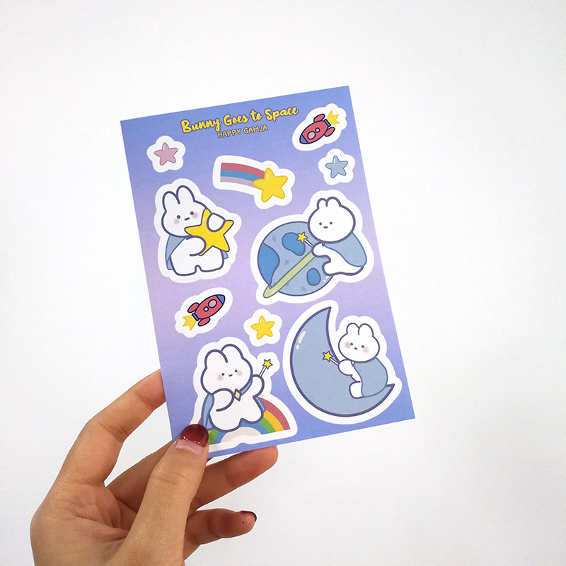 High quality custom hologram waterproof vinyl kiss cut sticker sheet