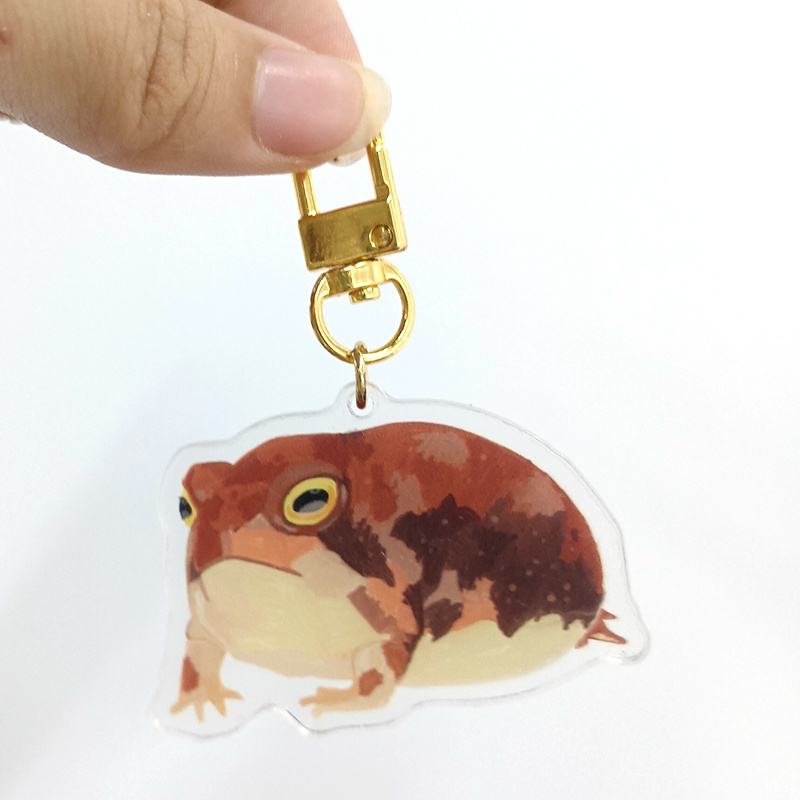 Transparent promotion clear blank logo customized acrylic keychain