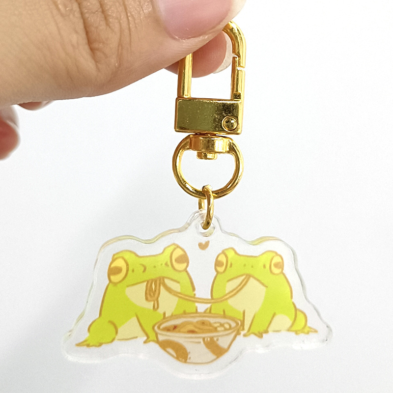 Transparent promotion clear blank logo customized acrylic keychain