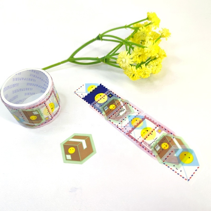 Manufacturer custom printing vintage adhesive overlap washi paper tape with set