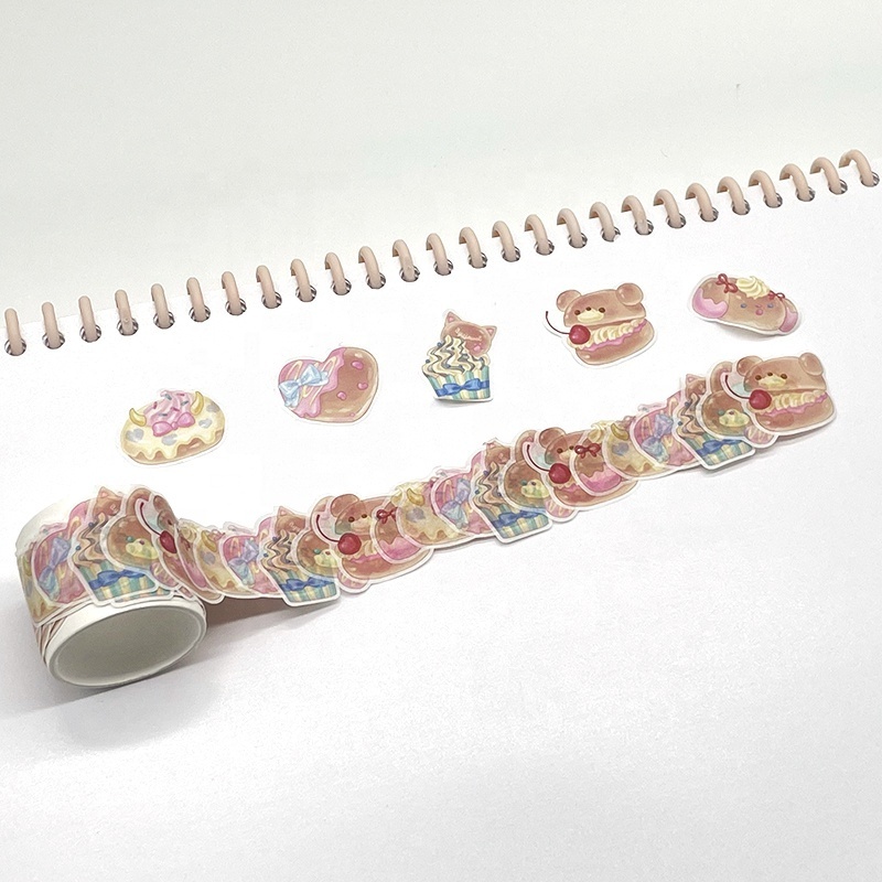 Manufacturer custom printing vintage adhesive overlap washi paper tape with set