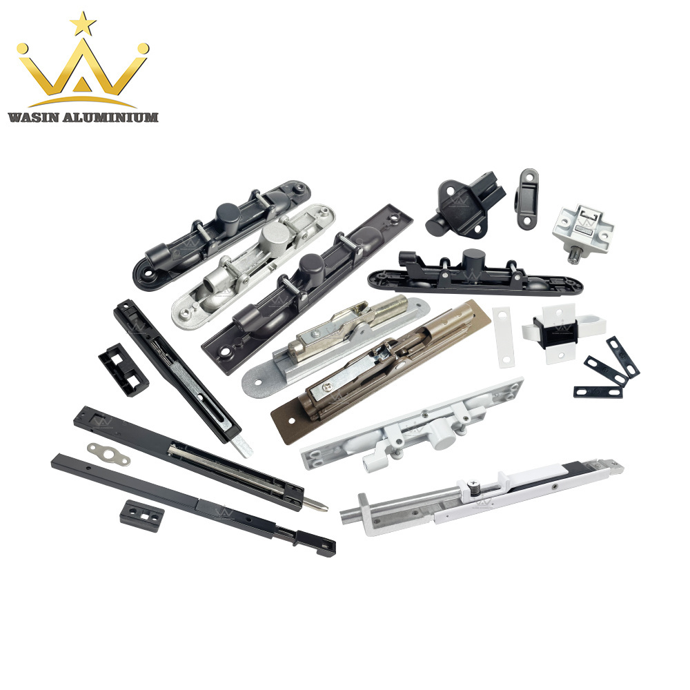 Quality Competitive Price Aluminum Door Multi-Size Flush Bolt Metal Gate Latch Lock Set For Casement Windows And Doors