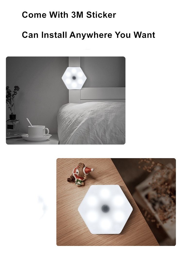 2021 Hottest 3/6Pack DIY Modular Smart Touch Sensitive Light Hexagonal Quantum LED Wall Geometry Assembly Honeycomb Night Light