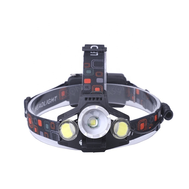 Factory Hot Selling T6+COB high power zoom headlamp type-c rechargeable waterproof led light headlamp for fishing camping