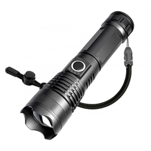 1000 Lumens Rechargeable Tactical Flashlight Water Resistant XHP50  Zoomable Super Bright Outdoor Torch Light With Power Display