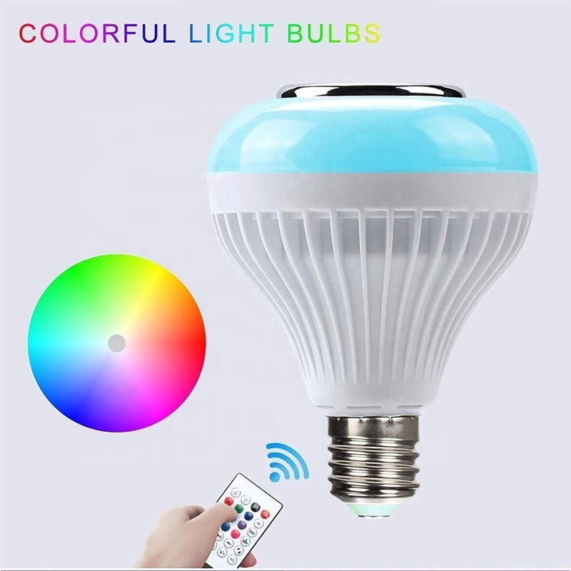 Wason 24 Keys Remote Control Color Changing For IOS & Android LED Music Light Bulb With Built-in Speaker E26/27 Base