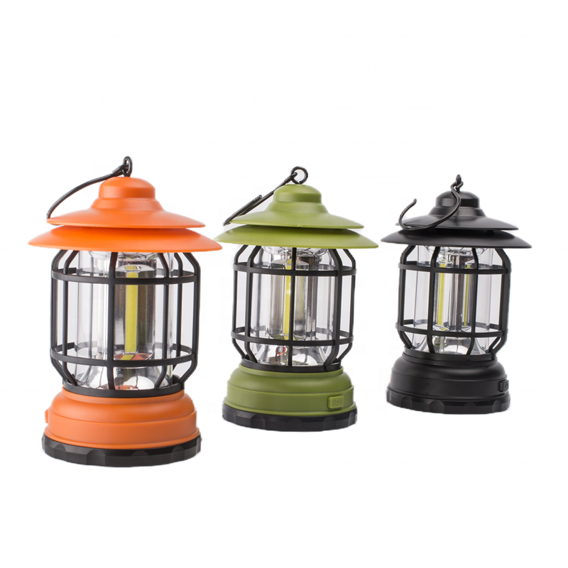 2022 Hot Sale 3*AA Battery Powered ABS Plastic Portable COB 300 Lumens Warm Led Camping Light Storm Hurricane Home Lantern