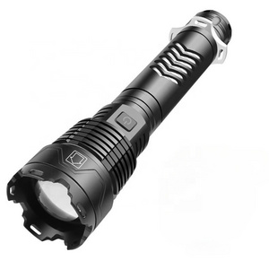 Factory Most Powerful XHP160 5000 Lumens 1km Long Distance Strong Light Torch Flashlight Industrial Rechargeable Flashlight Led