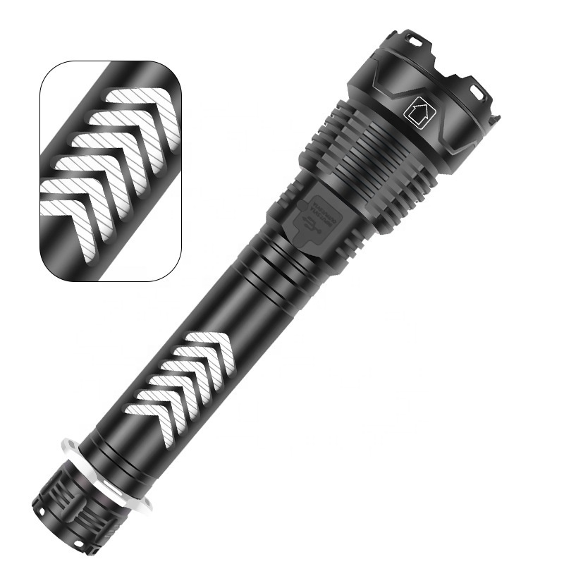 Factory Most Powerful XHP160 5000 Lumens 1km Long Distance Strong Light Torch Flashlight Industrial Rechargeable Flashlight Led