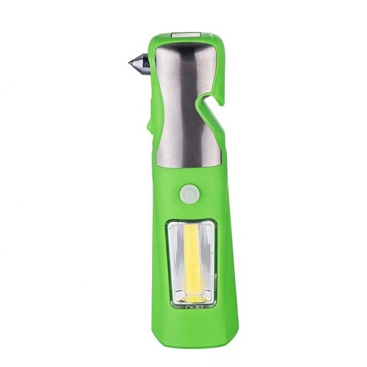 New arrival multifunction security tools outdoor emergency escape red SOS flashlight led with break hammer and cutting knife