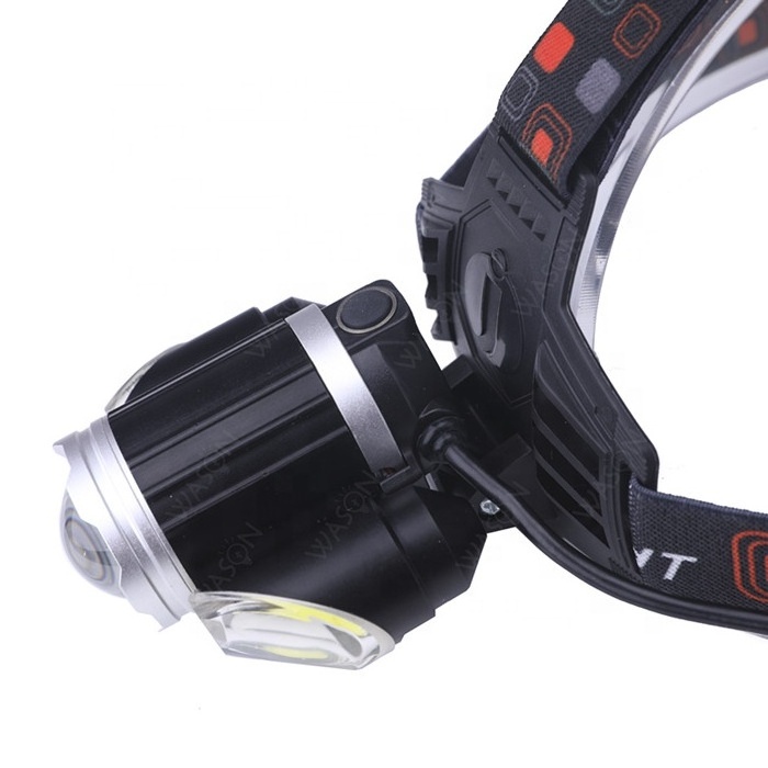 Factory Hot Selling T6+COB high power zoom headlamp type-c rechargeable waterproof led light headlamp for fishing camping