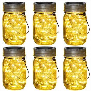 20 LED Hanging Solar Light Outdoors Solar Mason Jar Lid Fairy String Light for Christmas Patio Garden Yard and Lawn