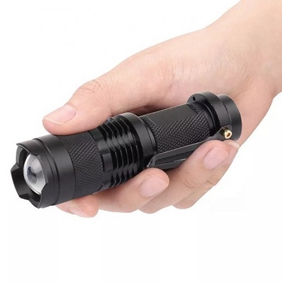 Hot sale cheap sk68 zoom adjustable focus 3 modes best mini promotion gift portable small flashlight with pen pocket clip