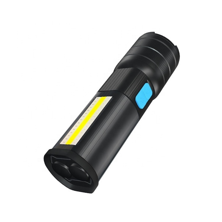 New Patented 10 Modes 2400mah 15w Tail Magnetic Rotating Focus Power Bank Rechargeable Usb Army Flashlight