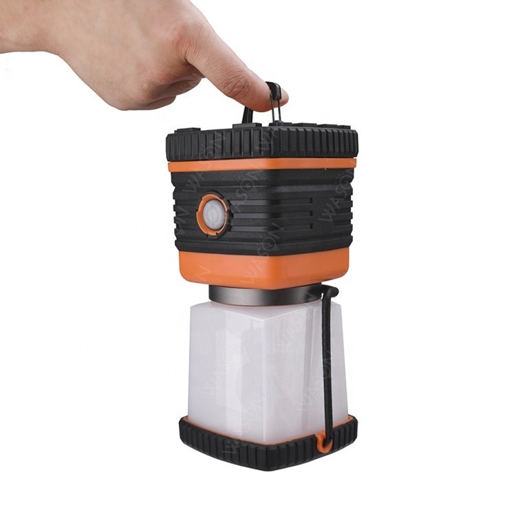 Most powerful 1000 lumens glare camping led light D size battery operated portable led camping lantern lamp with handle and hook