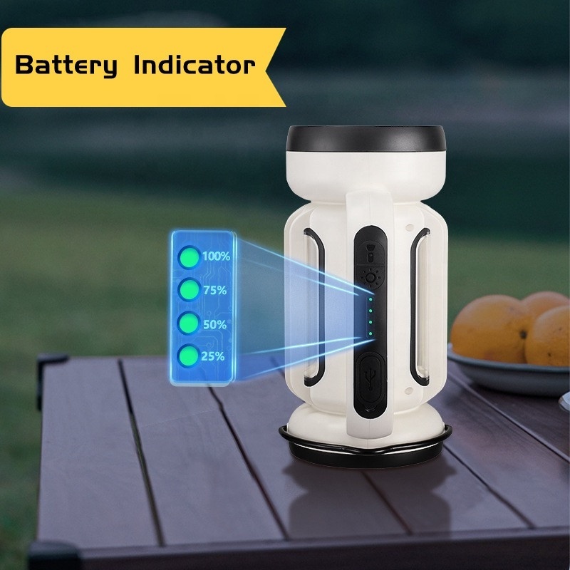 Wason Upmarket Long Distance High Power Torch Light And Camping Lantern 2 In 1 Portable USB-C Chargeable Handheld Led Flashlight