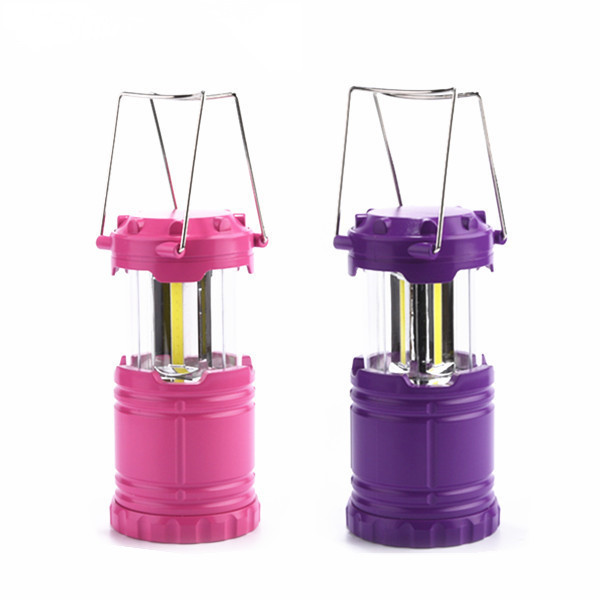 Factory 3*cob Magnetic Base Abs Plastic Strong Collapsible Portable Telescopic Light Outdoor Cob Camping Lantern