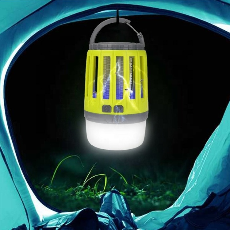 Wason Popular 2 In 1 Cob+4*uv Rechargeable Led Waterproof Usb Mini Camping Bug Zapper Lantern Led Mosquito Killer Camping Light