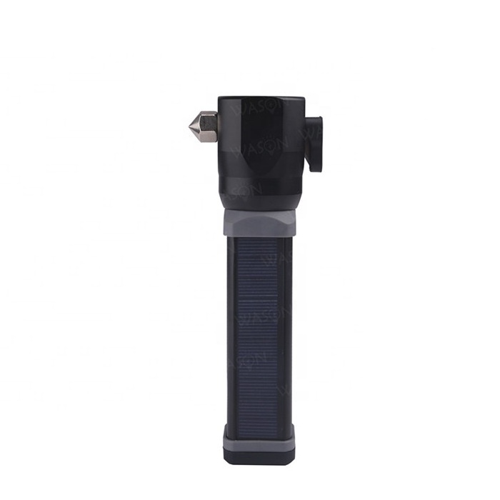 2019 New upgraded solar energy outdoor lighting torch lamp multi-tools knife hammer magnetic flashlight led with power bank