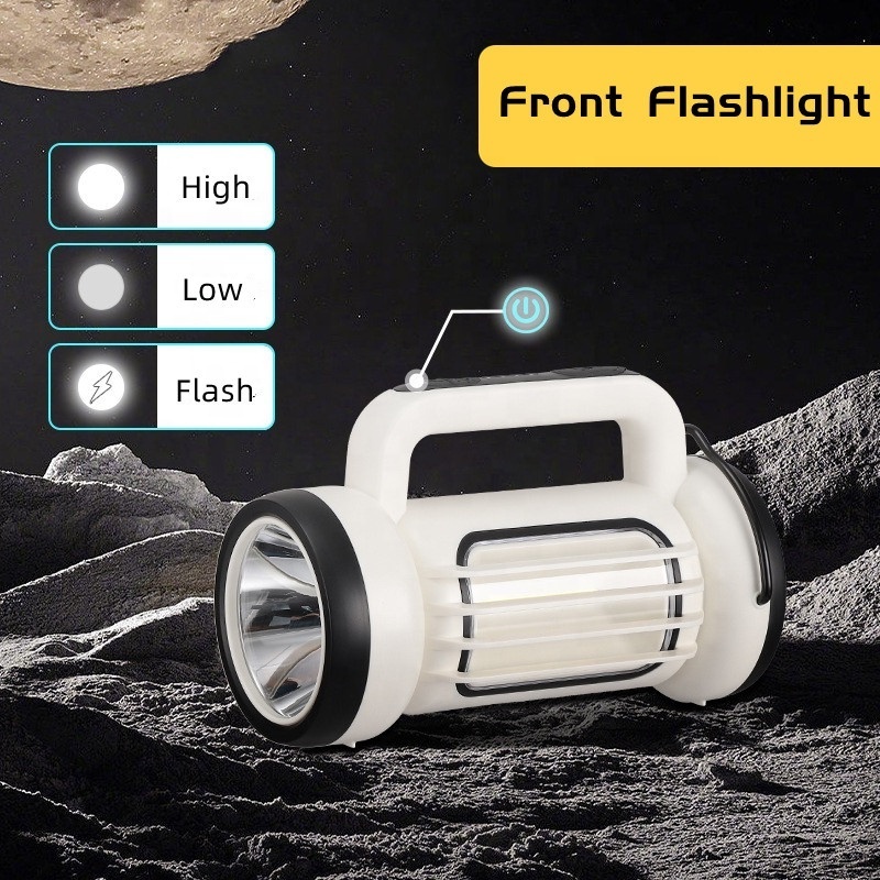 Wason Upmarket Long Distance High Power Torch Light And Camping Lantern 2 In 1 Portable USB-C Chargeable Handheld Led Flashlight