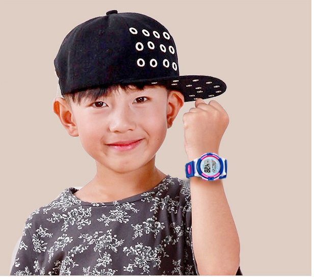 Colorful design fashion girls boys sport led digital watch COOBOS electronic Multifunction children gift party Kids watches