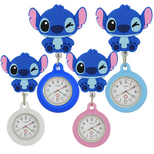 lovely nurse doctor silicone pocket watches fashion lady womens  Koala dogs cartoon hospital adjustable Stretchable animal watch