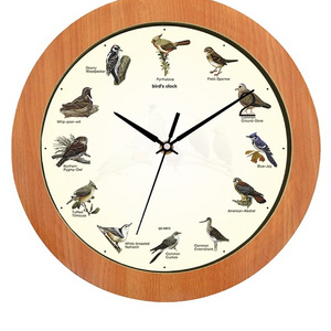 Clock with bird sounds in wall clock