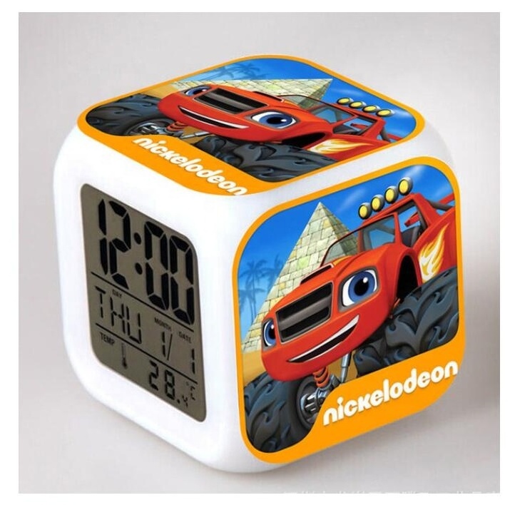 new Plastic Luminous Watches LED Digital Alarm Clock Blaze and the Monster Machines reloj despertador  Kids Christmas Gift