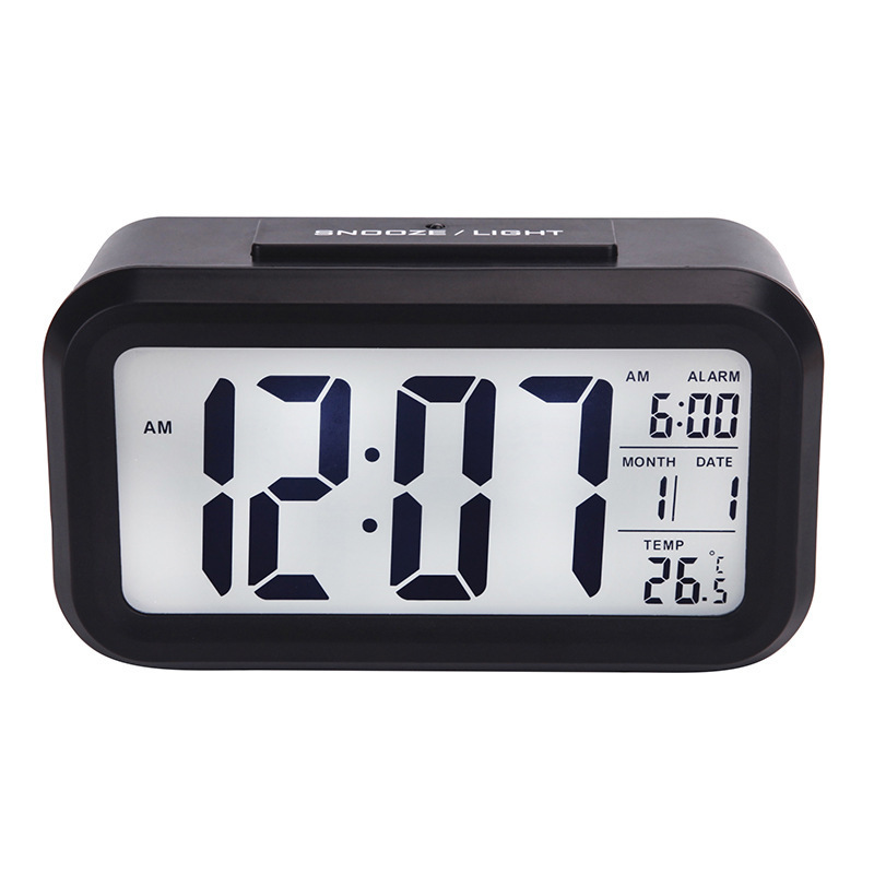 T514 Classical Zhangzhou Time Relojes White Lcd Date Timer Bedroom Alarm Sement Small Led Digital Clock