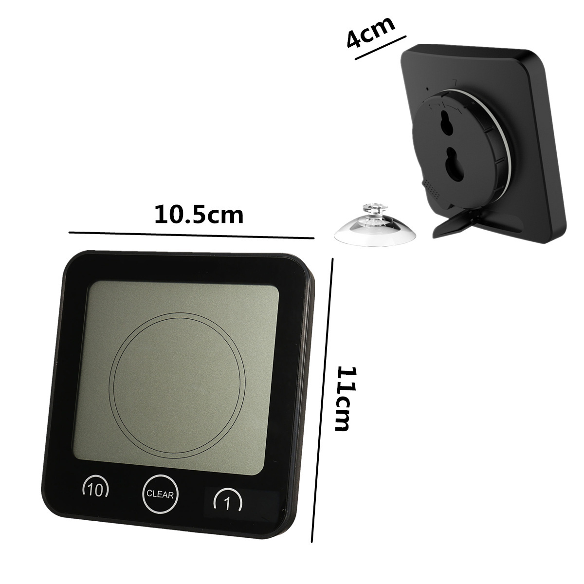 Digital Bathroom Clocks Thermometer Hygrometer Lcd Suction Cup Waterproof Shower Watches Temperature Humidity Meter Alarm