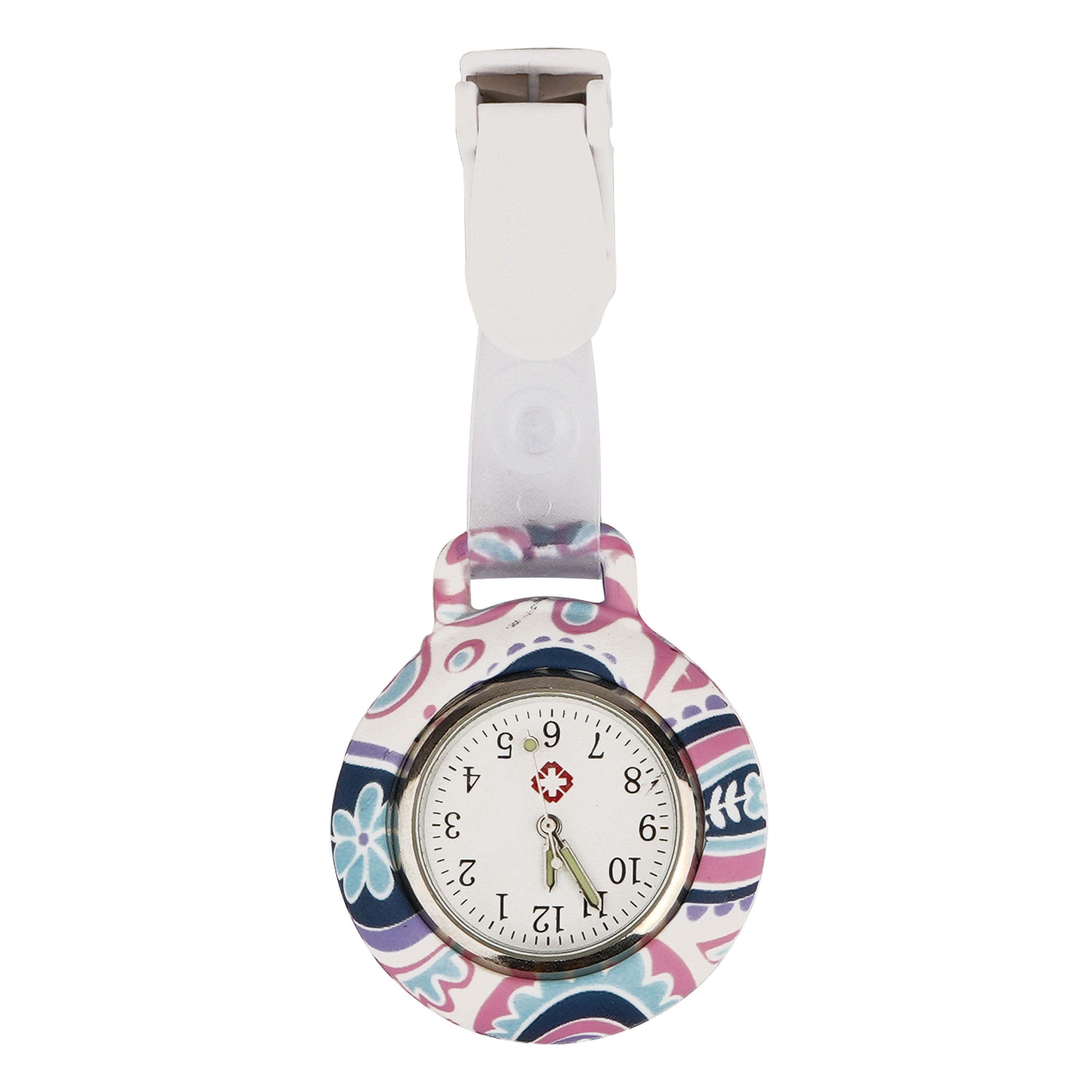 Wholesale quartz nurse pocket watch jelly color big  face brooch watch