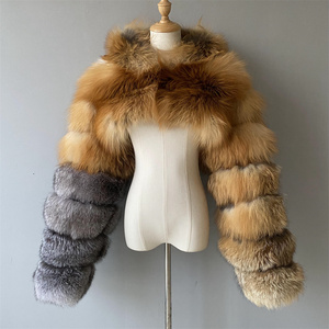 Trending High Quality Winter Fashion Outerwear Genuine Fox Fur With Hood Women Thick Luxury Real Fox Fur Shawl