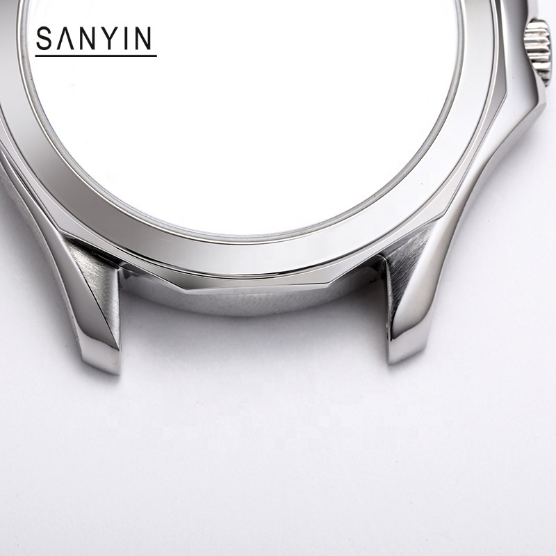 SANYIN Watch Parts Making Fit 8200 8215 2813 2836 Sapphire Crystal 316L Solid Stainless Steel Watch Case