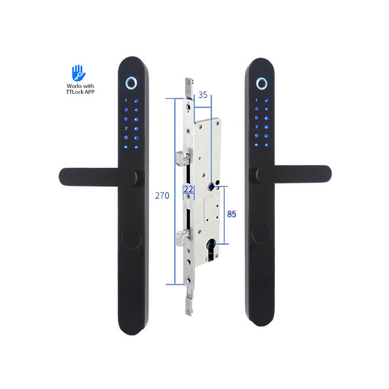 WATCHING Outdoor Double Sided Fingerprint Door Lock Gate Digital Lock WiFi Electric Door Lock