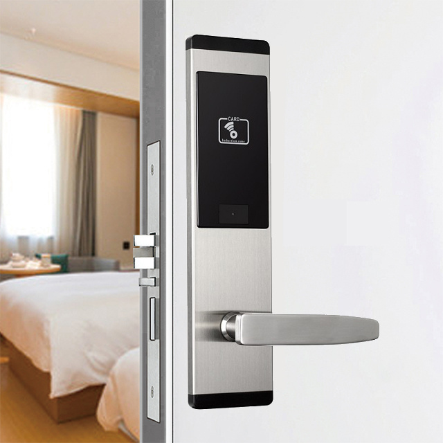 Eiysie ANSI mortise smart hotel room Hotel key card lock RFID hotel door lock with free management software