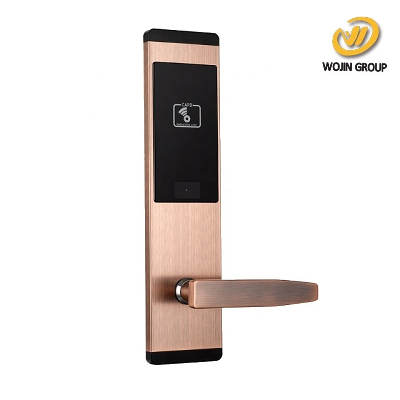 High Security stainless steel smart electronic hotel room lock Rfid Hotel Card door lock for 125K or 13.56M