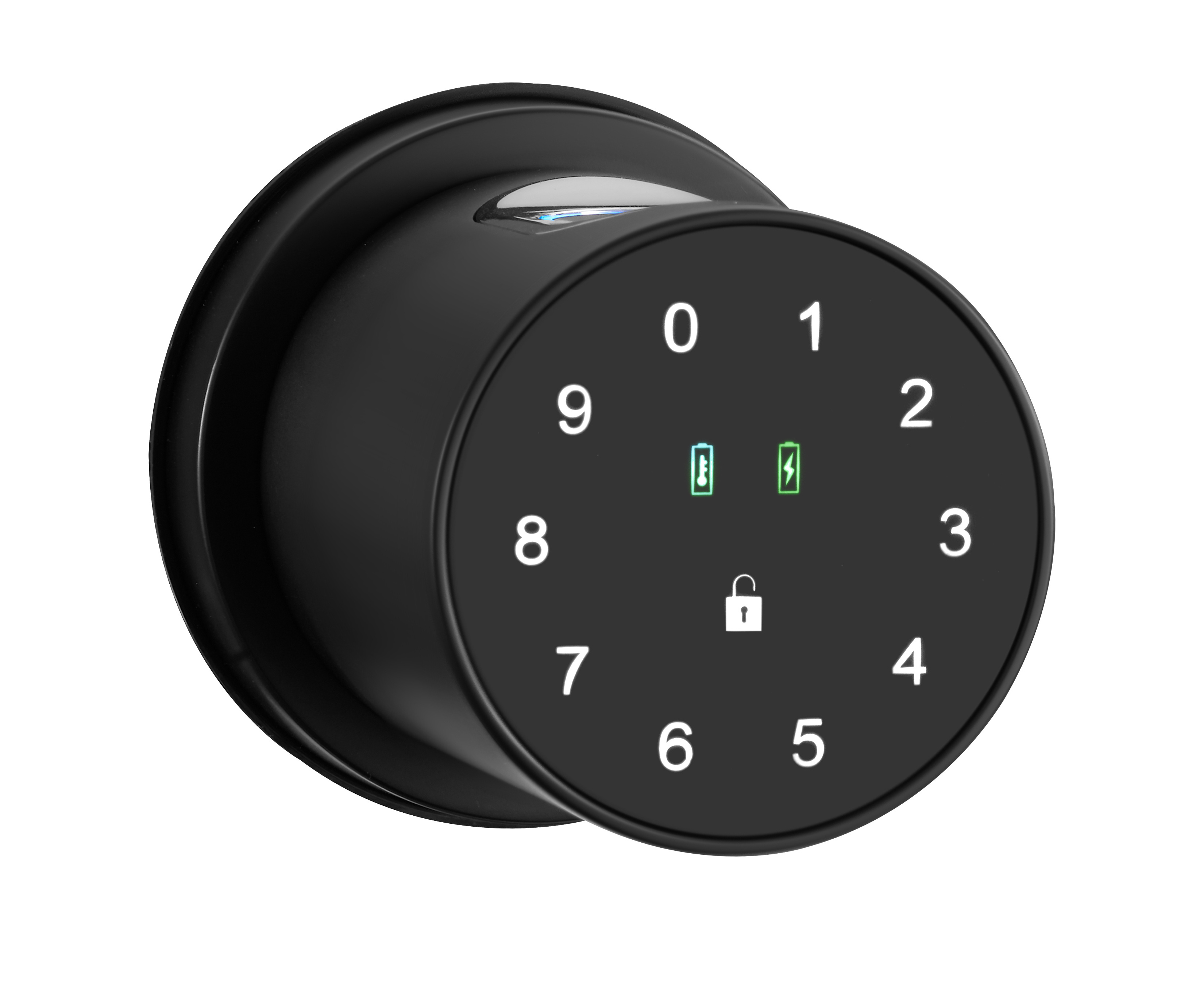 EIYISIE Bedroom Round Ball keyless electronic security door deadbolt mortice lock body latch Tuya app fingerprint smart knob loc