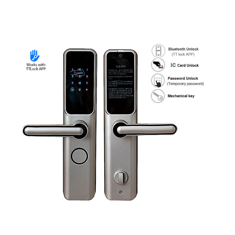 Wojin silver smart door lock hotel lock smart cheap price smart lock