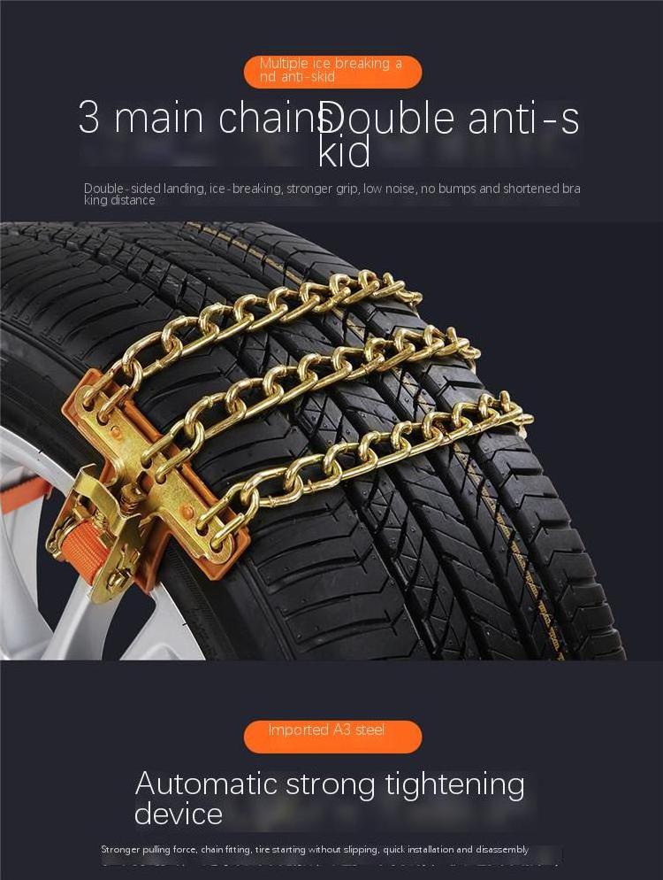 Automobile anti-skid chain car snow tire chain general suv cross-country truck automatic tightening snow anti-skid chain