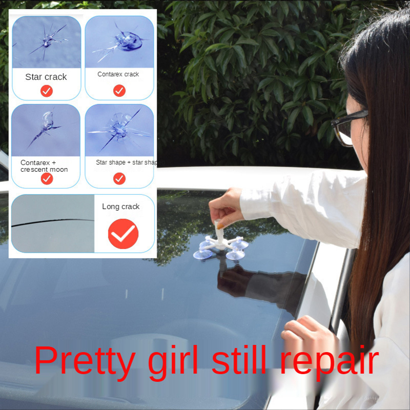 Glass repair agent car glass repair tool set front windshield specializing in cracks car repair fluid