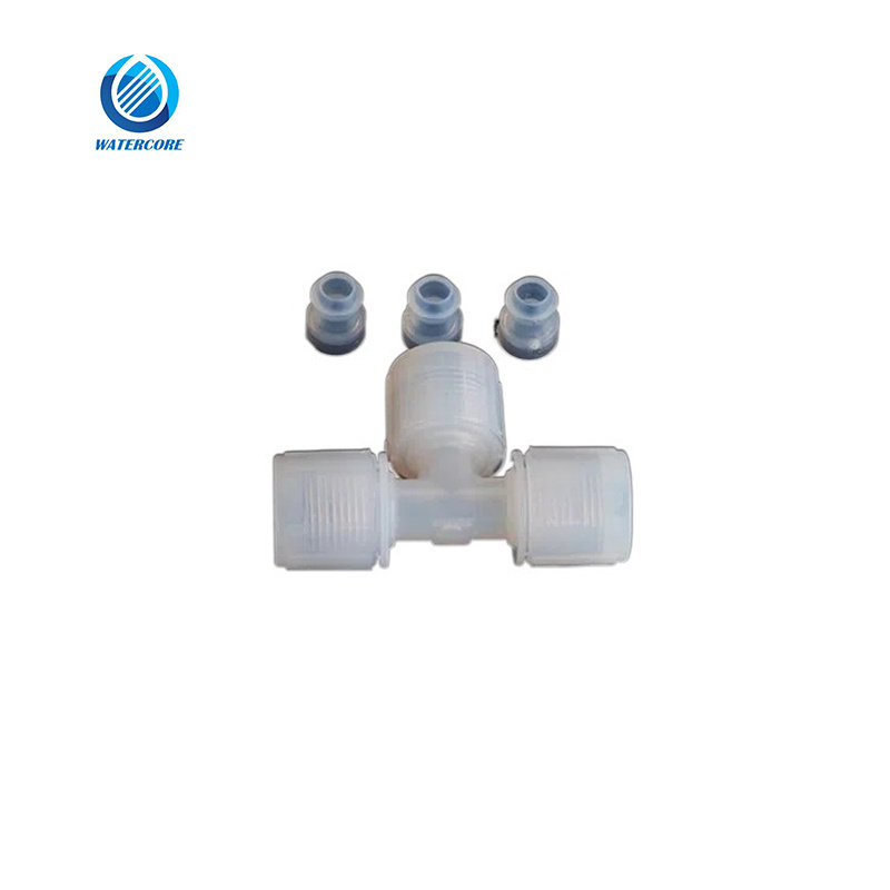 PFA Tee Sleeve-insert Type PFA Compression Fittings PFA Pipe Fittings applied in semiconductor