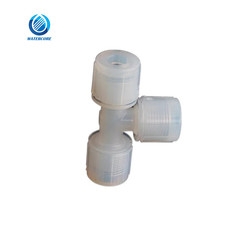 PFA Tee Sleeve-insert Type PFA Compression Fittings PFA Pipe Fittings applied in semiconductor