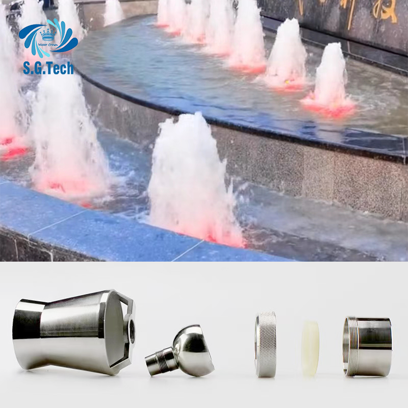 Water Crown Stainless Steel Adjustable Frost Tower Cedar Nozzle Garden Water Fountain Nozzle