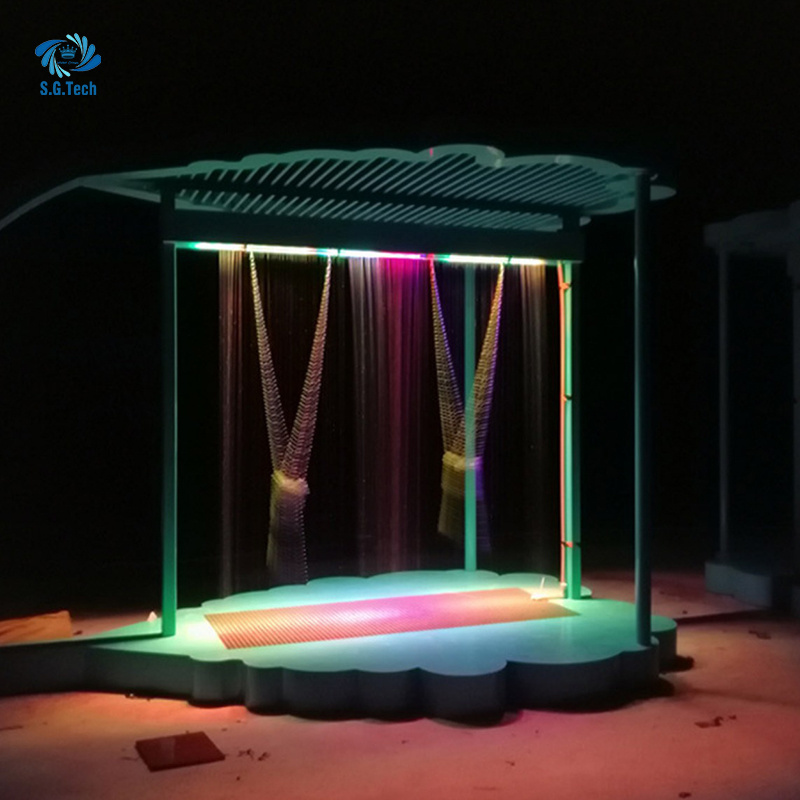 Brand New Outdoor Water Feature Waterfall Magic Digital Water Curtain Swing Factory price swing digital curtain